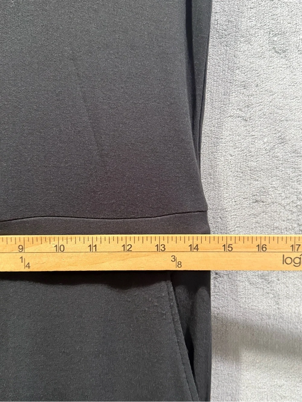 Quince Womens French Terry Modal Jumpsuit Cropped Wide Leg Black Size Small